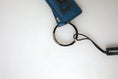 Load image into Gallery viewer, Dolce & Gabbana Elegant keychain made of blue leather with silver accents
