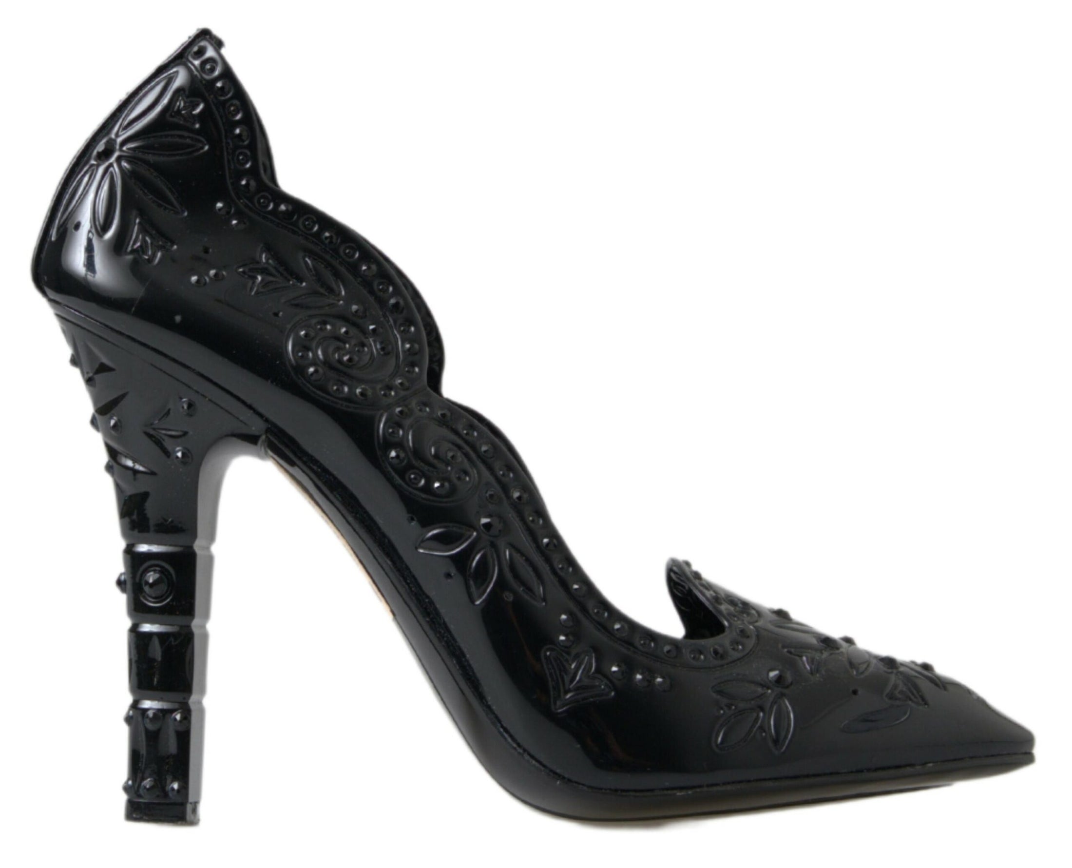 Dolce & Gabbana Elegante Schwarze Kristall Aschenputtel Pumps