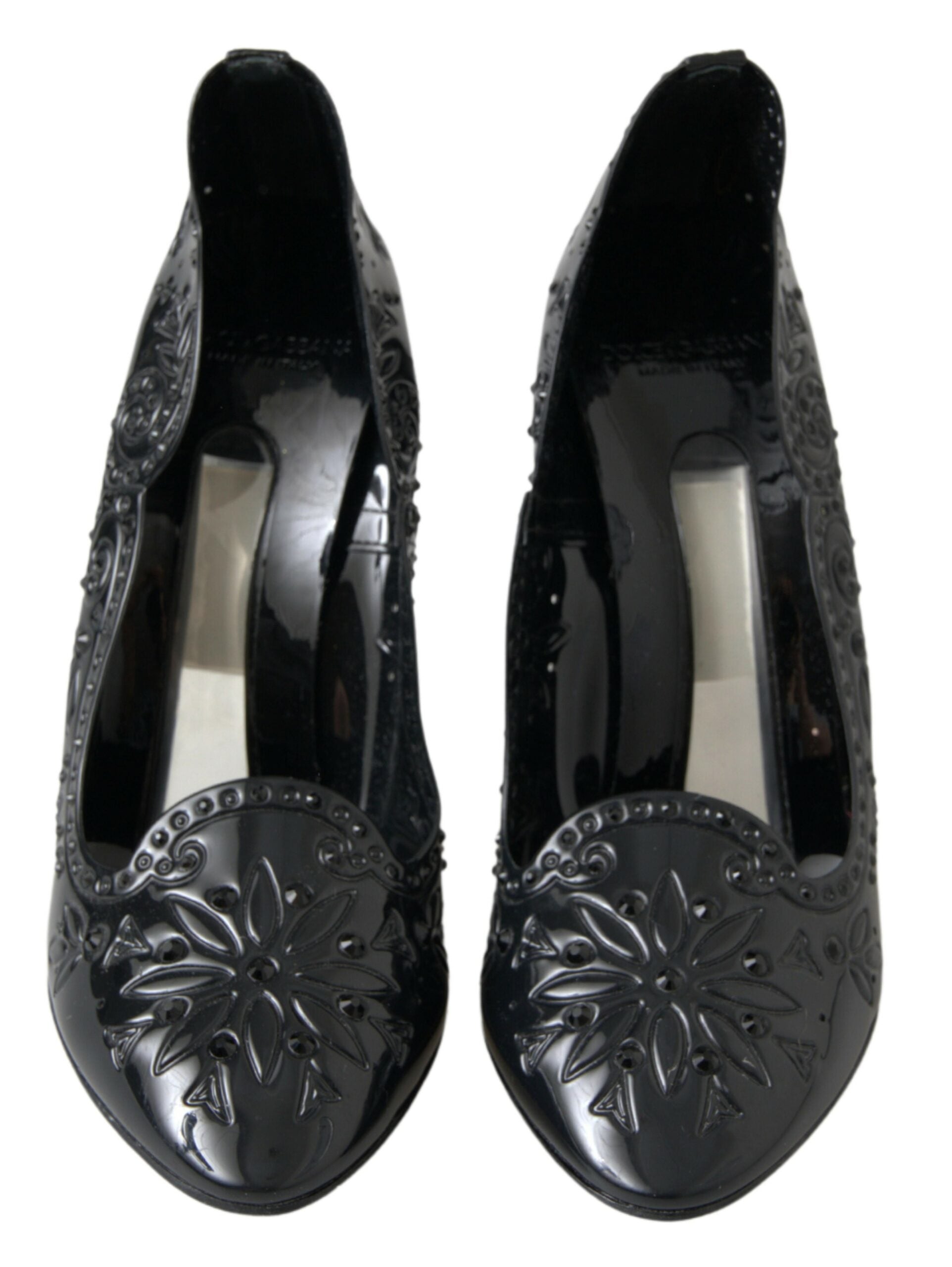 Dolce & Gabbana Elegante Schwarze Kristall Aschenputtel Pumps