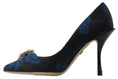 Load image into Gallery viewer, Dolce & Gabbana Elegant Blue Crystal Embellished Pumps
