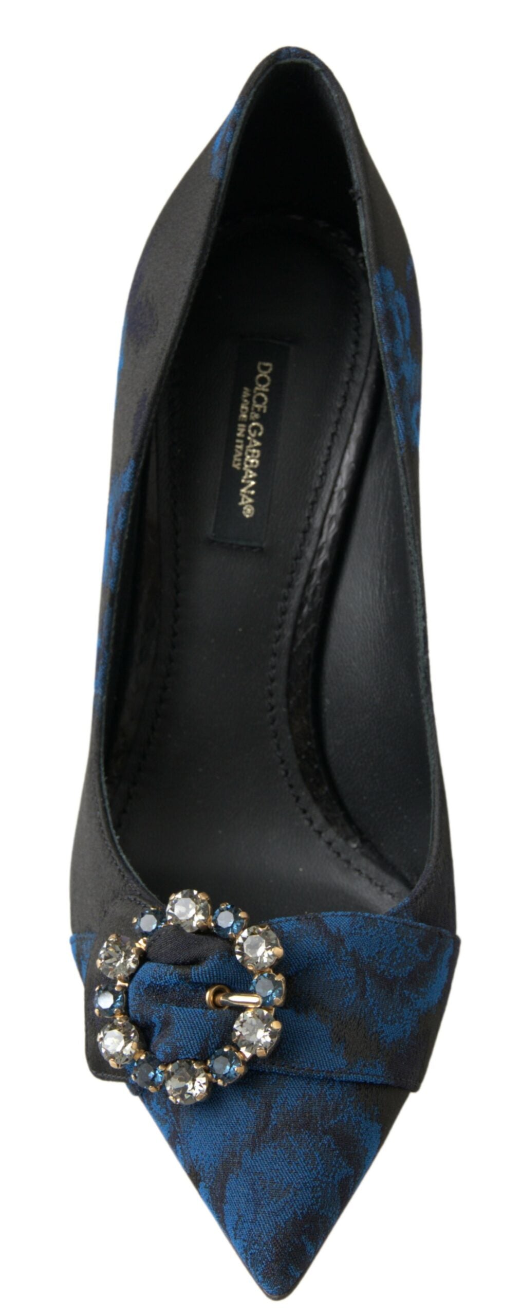 Dolce &amp; Gabbana Elegant Blue Crystal Embellished Pumps