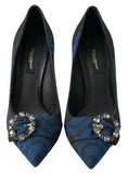 Load image into Gallery viewer, Dolce & Gabbana Elegant Blue Crystal Embellished Pumps
