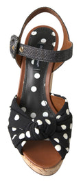 Load image into Gallery viewer, Dolce & Gabbana Chic polka dot strappy wedges
