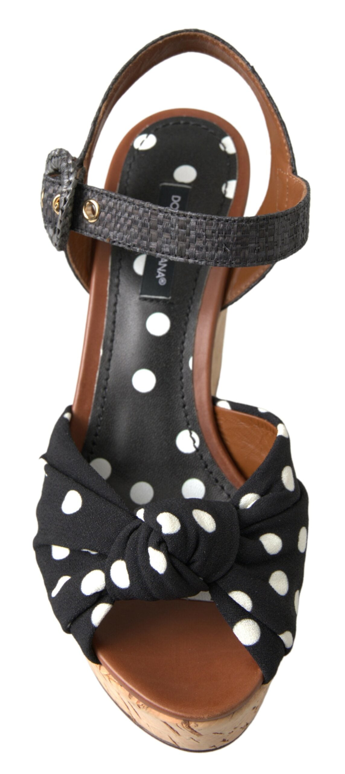 Dolce &amp; Gabbana Chic polka dot strappy wedges