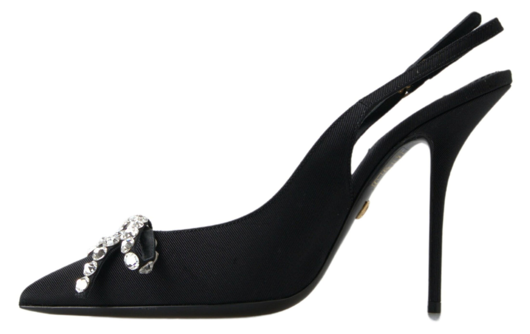 Dolce & Gabbana Verschönerte schwarze Slingback Heels Pumps