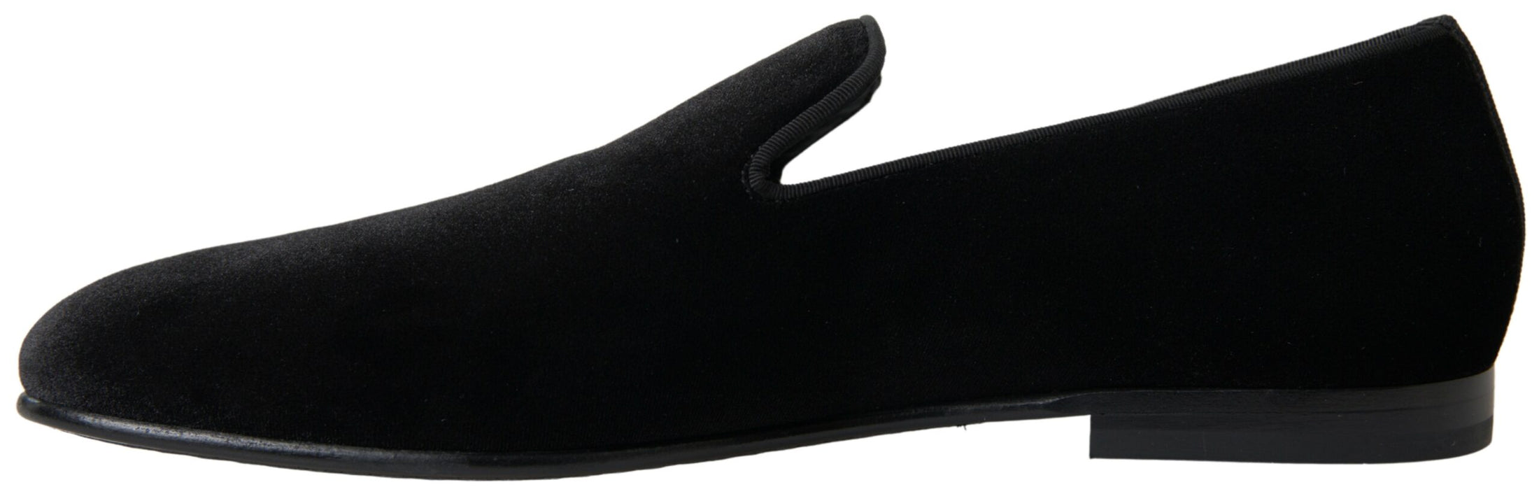 Dolce &amp; Gabbana Elegant black velvet loafers for men