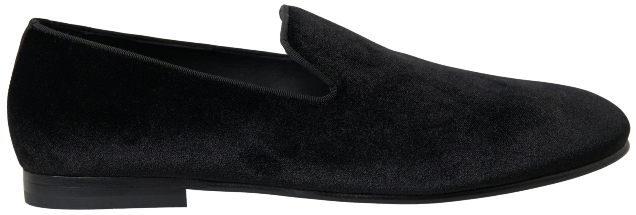 Dolce &amp; Gabbana Elegant black velvet loafers for men