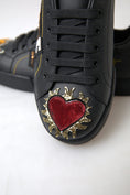 Load image into Gallery viewer, Dolce & Gabbana Elegant Portofino Leather Sneakers - Black Multicolor
