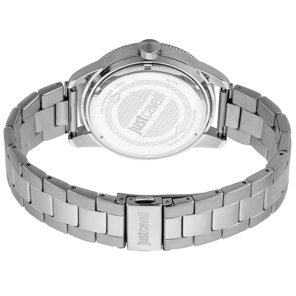 Just Cavalli Silberne Herrenuhr