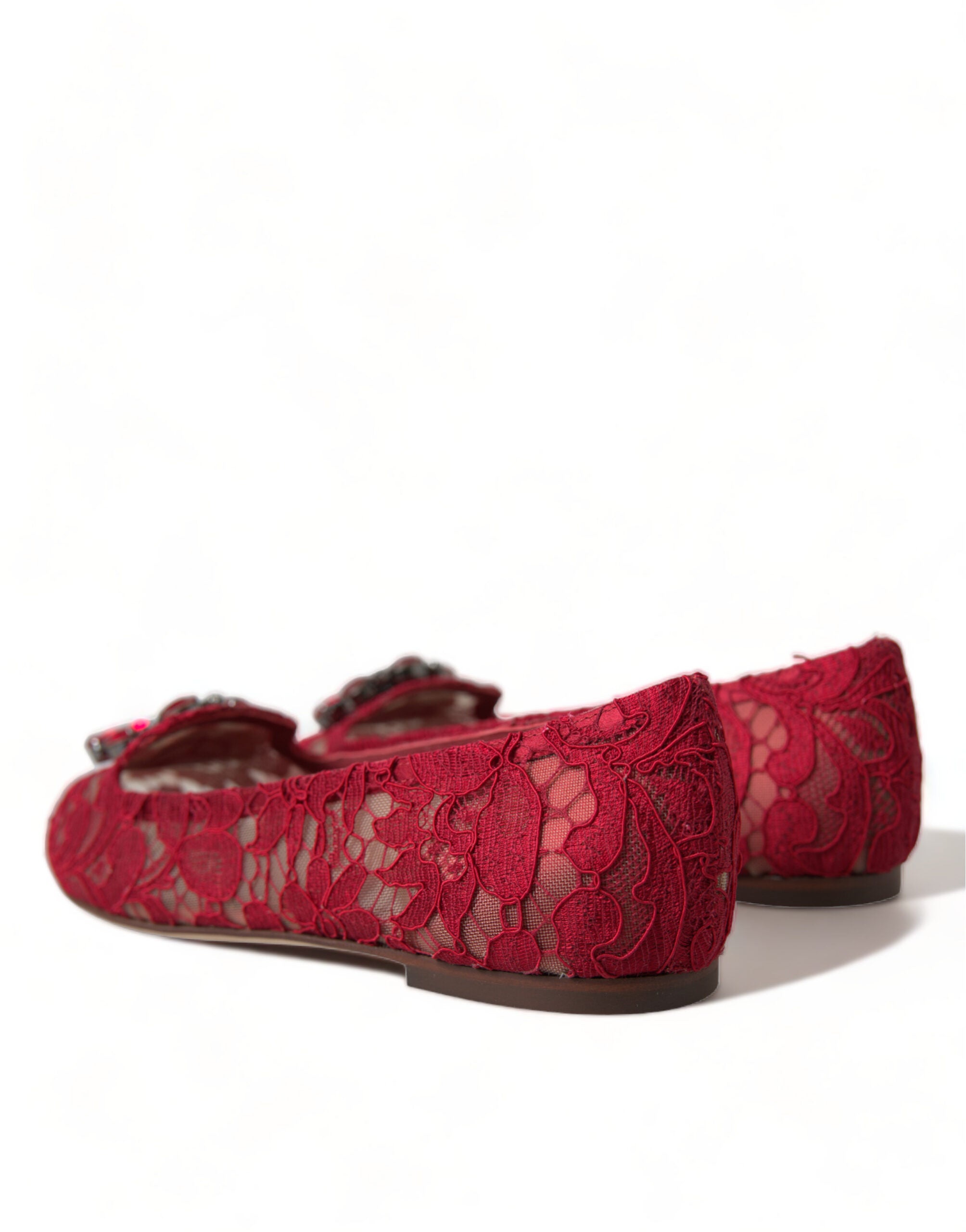 Dolce & Gabbana Elegante florale Vally-Flats aus Spitze