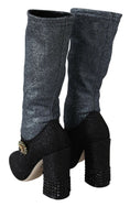 Load image into Gallery viewer, Dolce & Gabbana Glamorous booties with crystal embellishments
