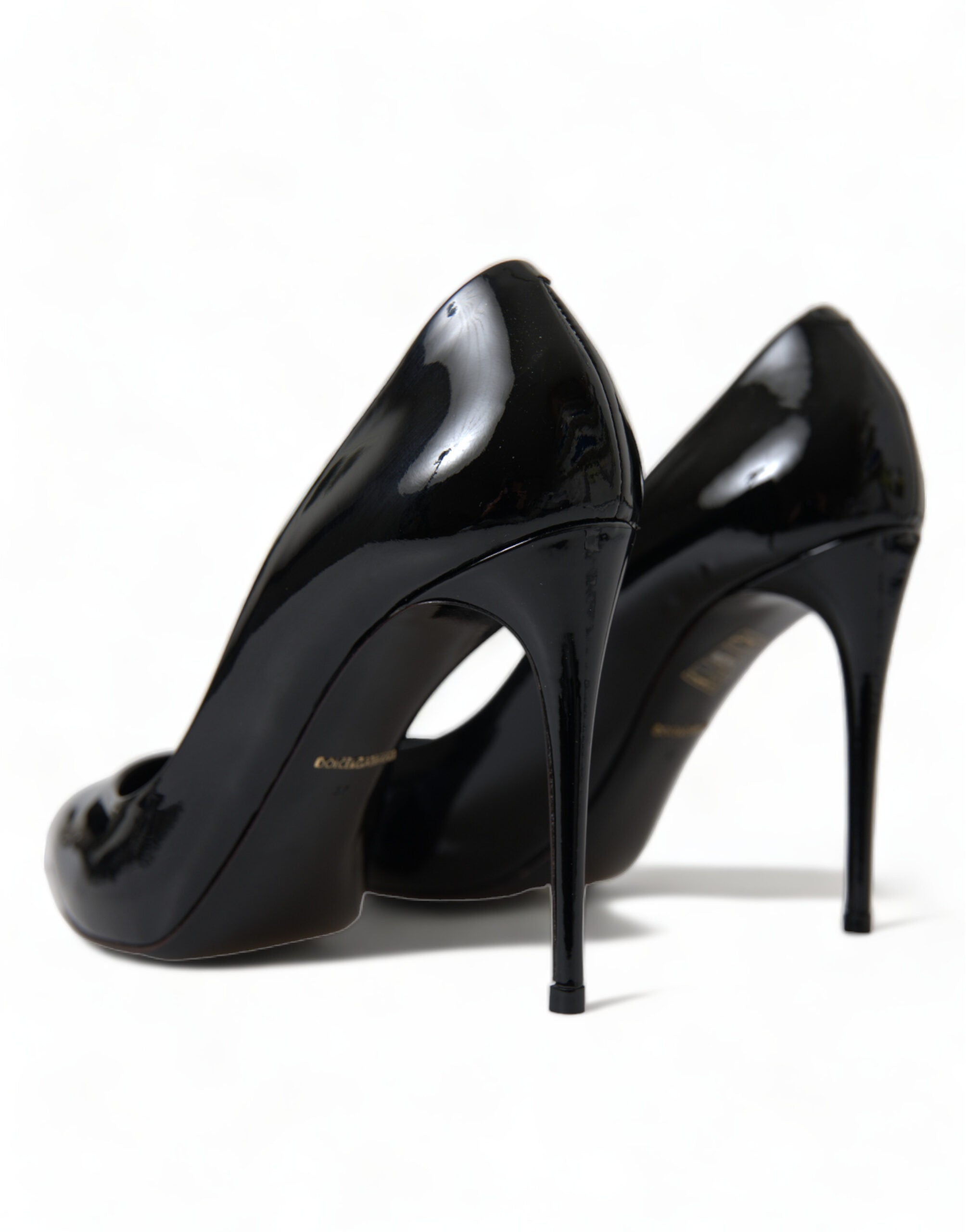 Dolce & Gabbana Elegante schwarze Lack-Stiletto Heels