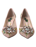 Load image into Gallery viewer, Dolce & Gabbana Elegante Rosa Floral Kristall Pumps
