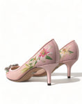 Load image into Gallery viewer, Dolce & Gabbana Elegante Rosa Floral Kristall Pumps
