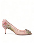 Load image into Gallery viewer, Dolce & Gabbana Elegante Rosa Floral Kristall Pumps
