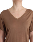 Load image into Gallery viewer, John Galliano Elegant short sleeve brown rayon top
