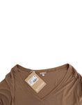 Load image into Gallery viewer, John Galliano Elegant short sleeve brown rayon top
