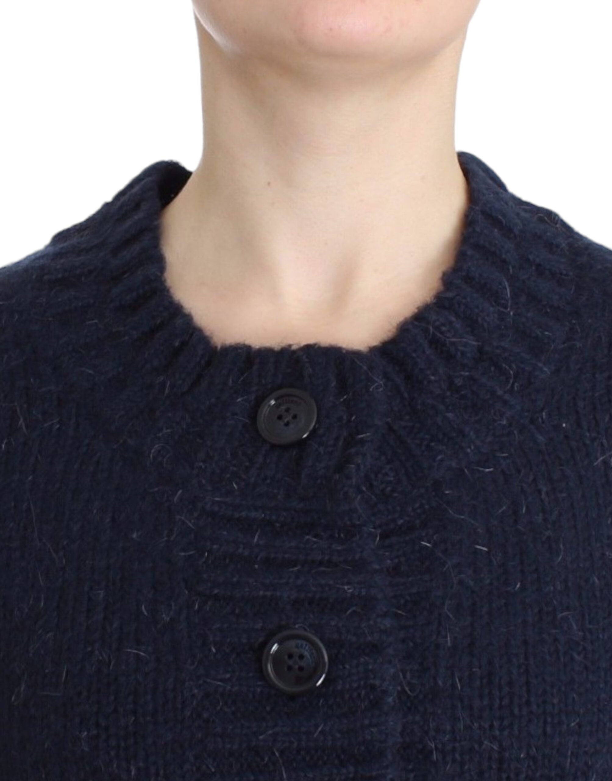 John Galliano Chic blue cropped cardigan