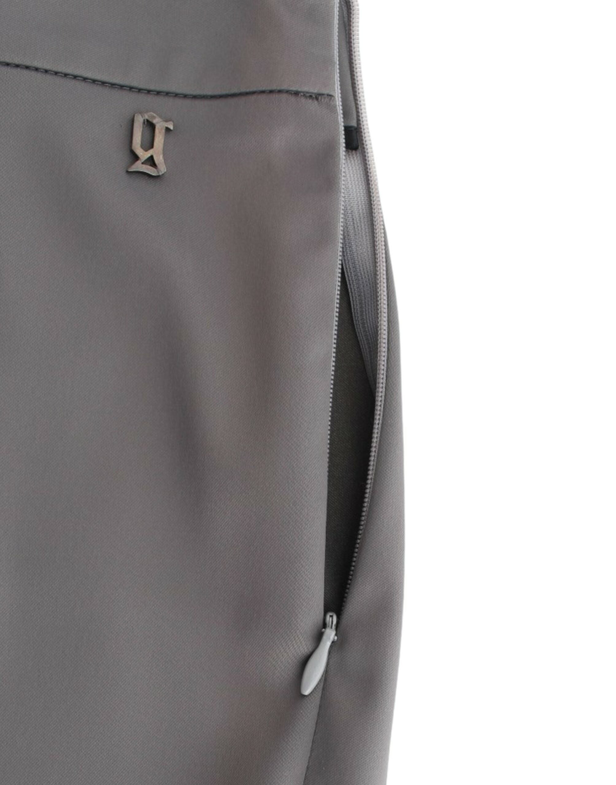 John Galliano Chic gray slim-fit designer trousers