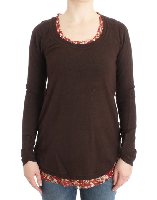 Cavalli Chic sweater with a crew neck and silk applications