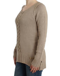 Load image into Gallery viewer, Cavalli Elegant beige knitted sweater with round neck
