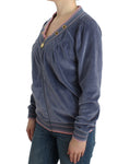 Load image into Gallery viewer, Cavalli Elegant blue cardigan with zip and gold details
