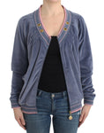 Load image into Gallery viewer, Cavalli Elegant blue cardigan with zip and gold details
