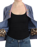 Load image into Gallery viewer, Cavalli Elegant blue cardigan with zip and gold details
