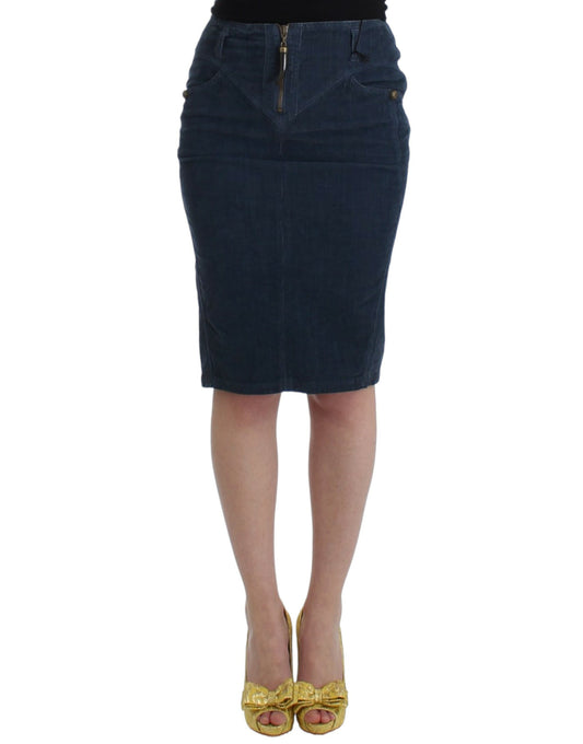 Cavalli Elegant blue pencil skirt