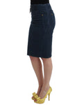 Load image into Gallery viewer, Cavalli Elegant blue pencil skirt
