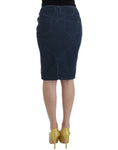 Load image into Gallery viewer, Cavalli Elegant blue pencil skirt
