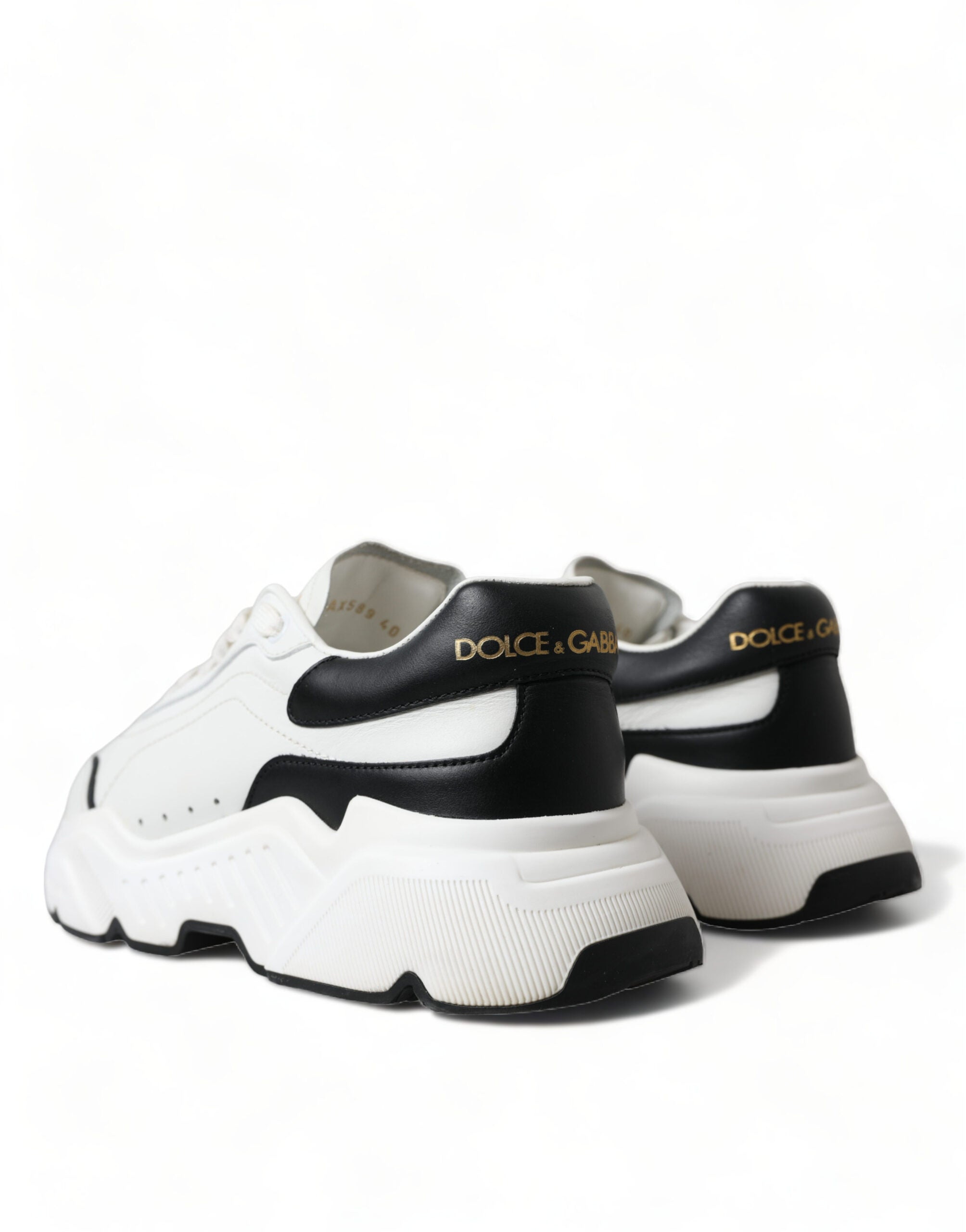 Dolce & Gabbana Schicke schwarz-weiße Daymaster Sneakers aus Leder