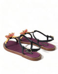 Load image into Gallery viewer, Dolce & Gabbana Elegante flache Sandalen mit Kristallverzierung
