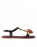 Load image into Gallery viewer, Dolce & Gabbana Elegante flache Sandalen mit Kristallverzierung
