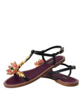 Load image into Gallery viewer, Dolce & Gabbana Elegante flache Sandalen mit Kristallverzierung
