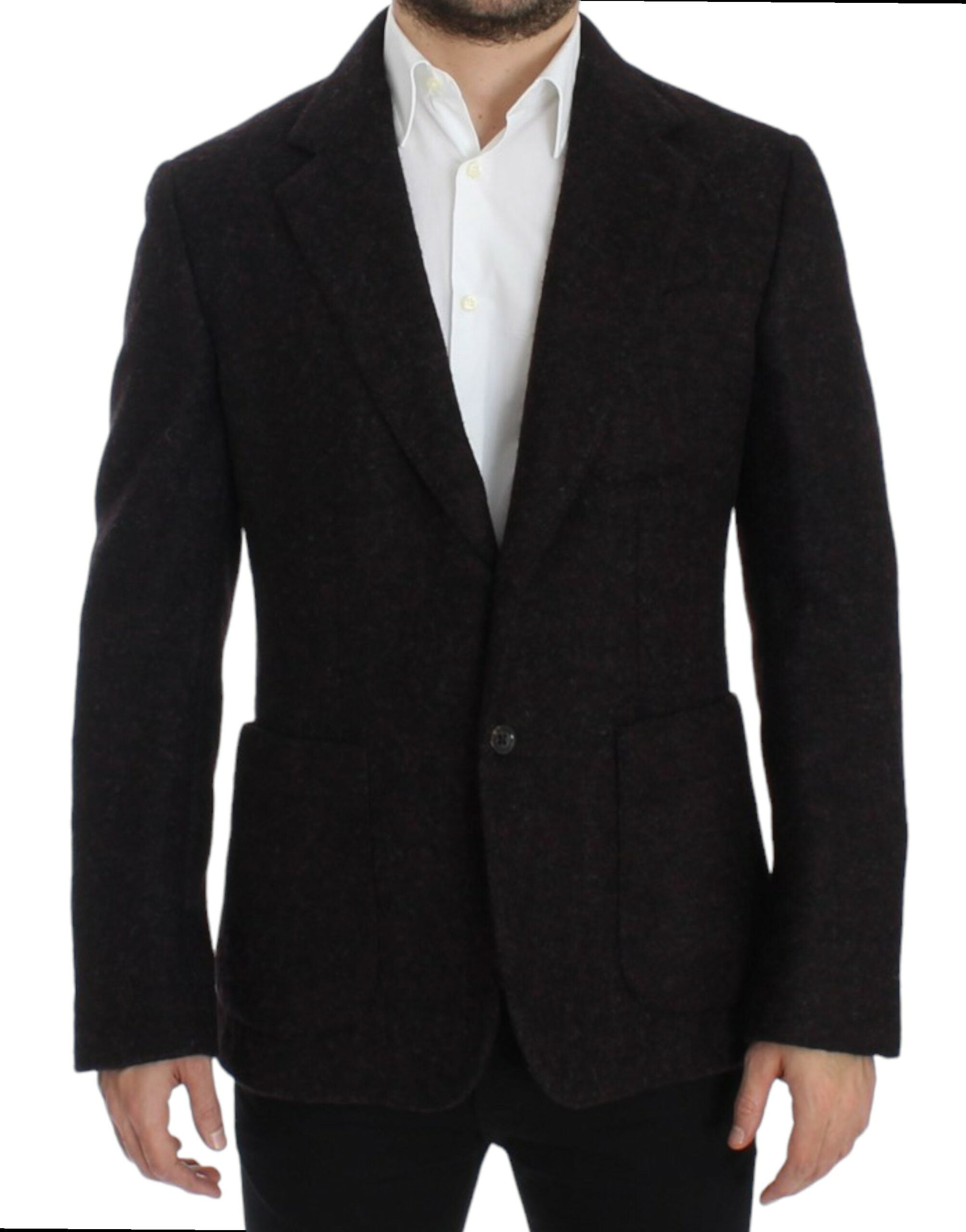 Dolce &amp; Gabbana Bordeaux Alpaga two button blazer jacket