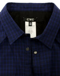 Load image into Gallery viewer, Costume National Chic blue checked cotton casual shirt
