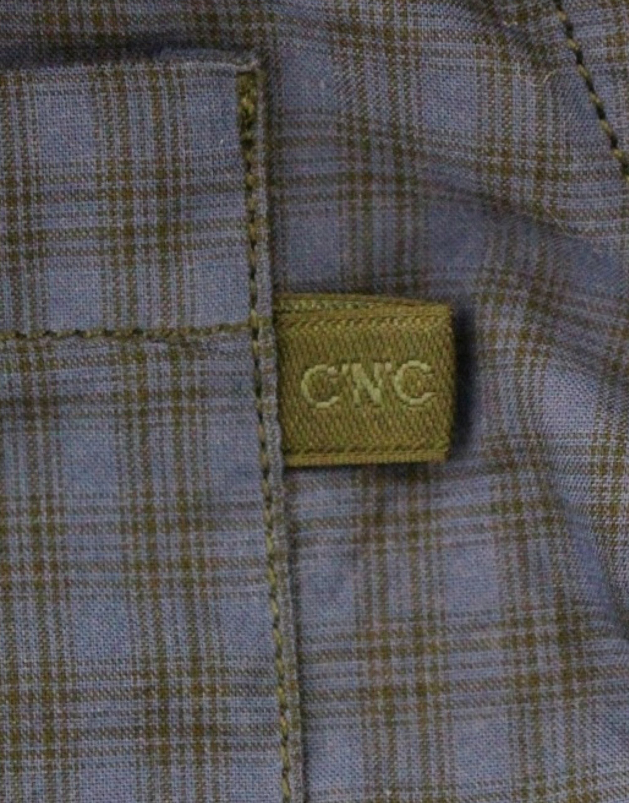 Costume National Chic blue checked cotton casual shirt