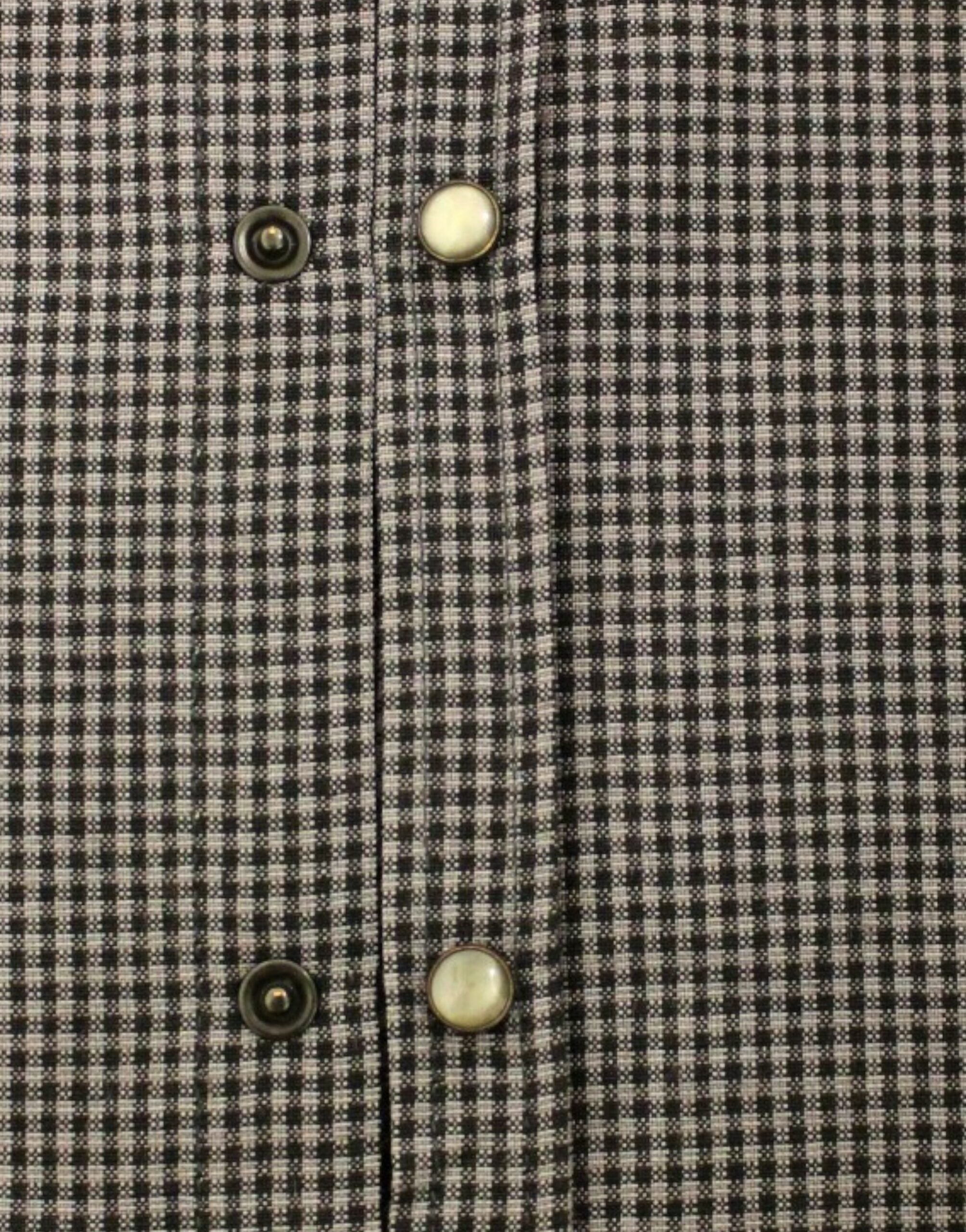 Costume National Chic grey checked linen blend shirt