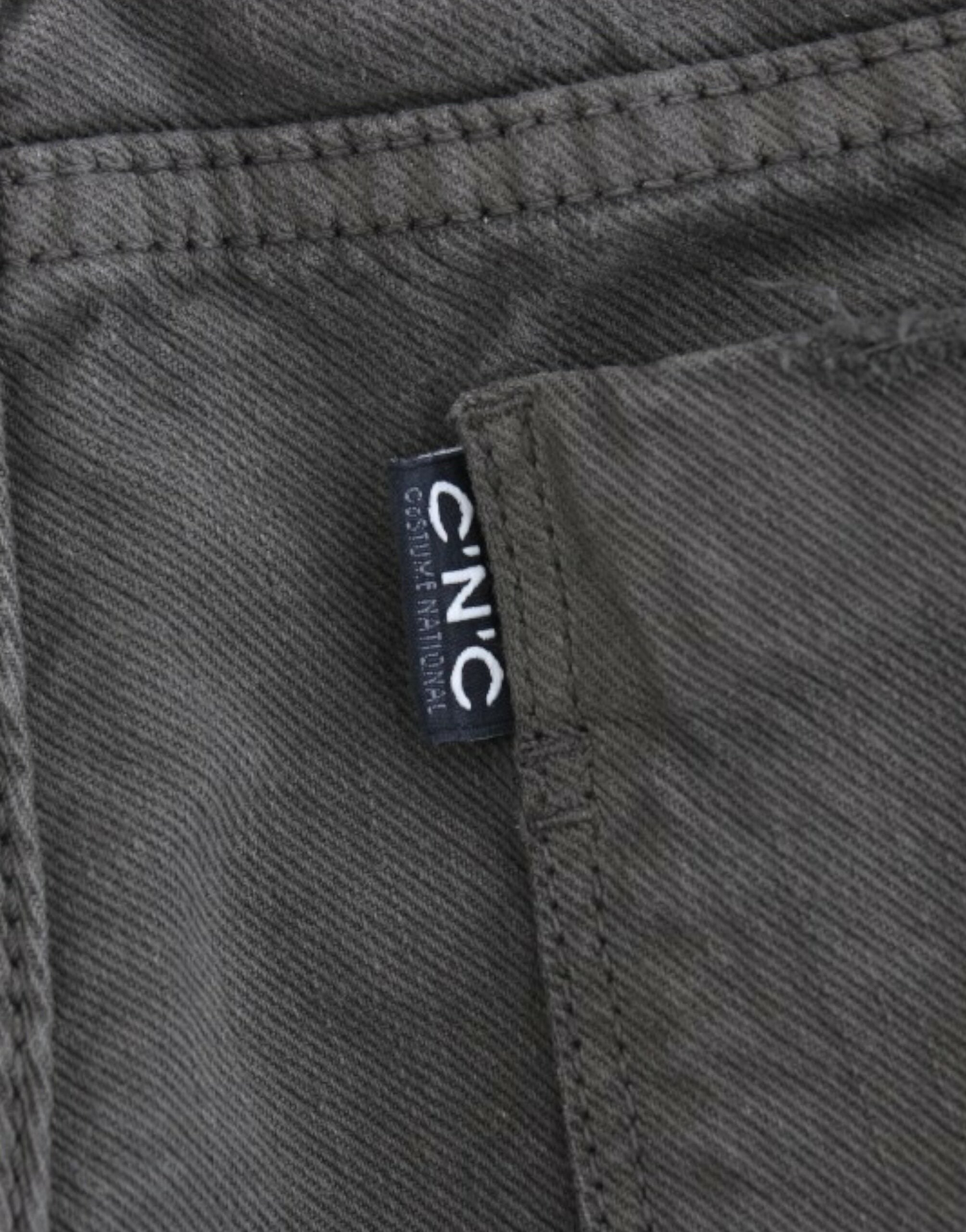 Costume National Schicke grüne Designer Jeans mit schmalem Bein