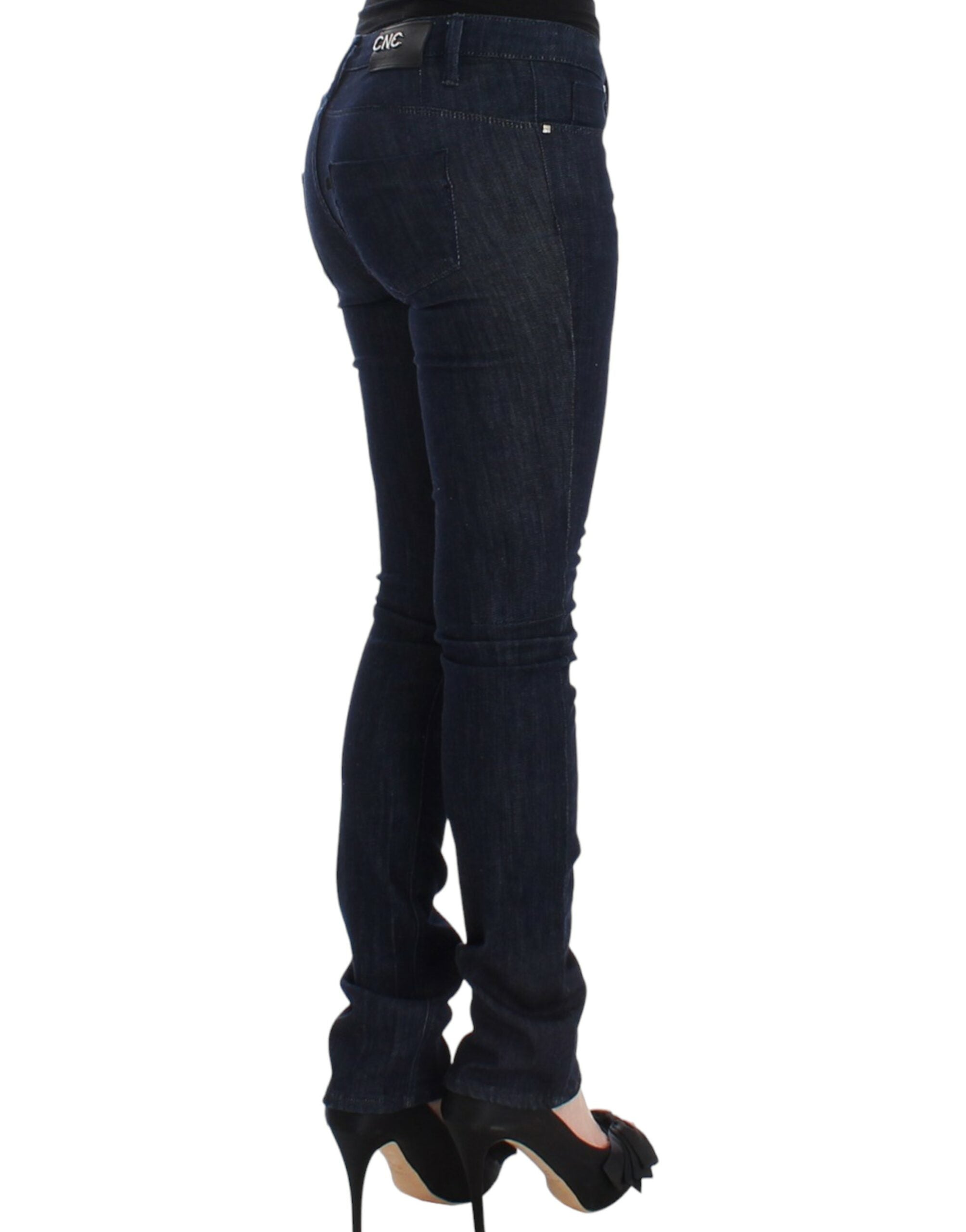 Costume National Schicke dunkelblaue Skinny Leg Jeans