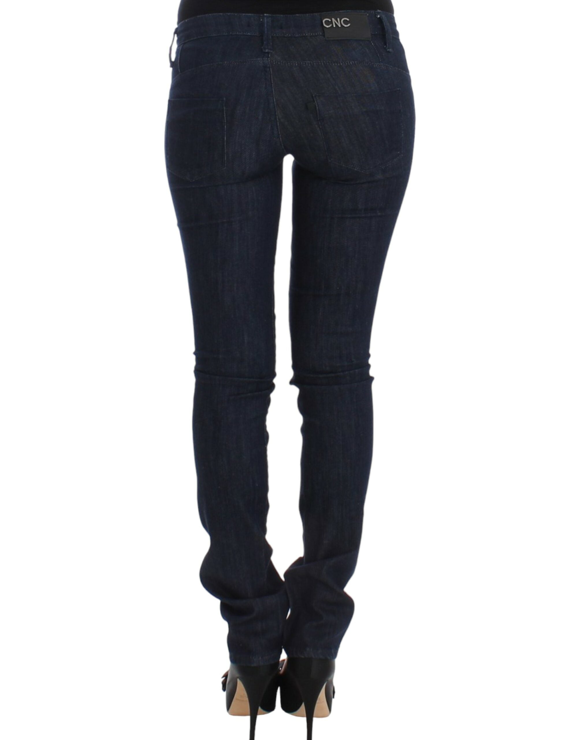 Costume National Schicke dunkelblaue Skinny Leg Jeans