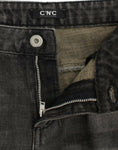 Bild in Galerie-Betrachter laden, Costume National Glatte graue Straight Leg Distressed Jeans
