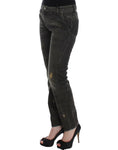 Bild in Galerie-Betrachter laden, Costume National Glatte graue Straight Leg Distressed Jeans
