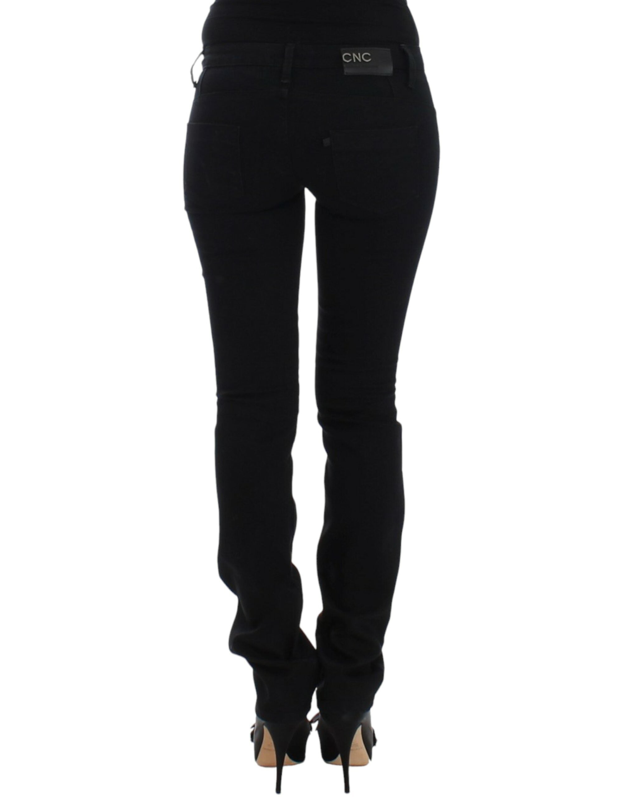 Costume National Elegant black straight leg jeans