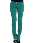 Load image into Gallery viewer, Costume National Chic green straight leg jeans for sophisticated style
