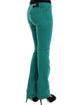 Load image into Gallery viewer, Costume National Chic green straight leg jeans for sophisticated style
