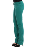 Load image into Gallery viewer, Costume National Chic green straight leg jeans for sophisticated style
