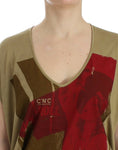 Load image into Gallery viewer, Costume National Chic Green Multicolor Print V-Neck Tee
