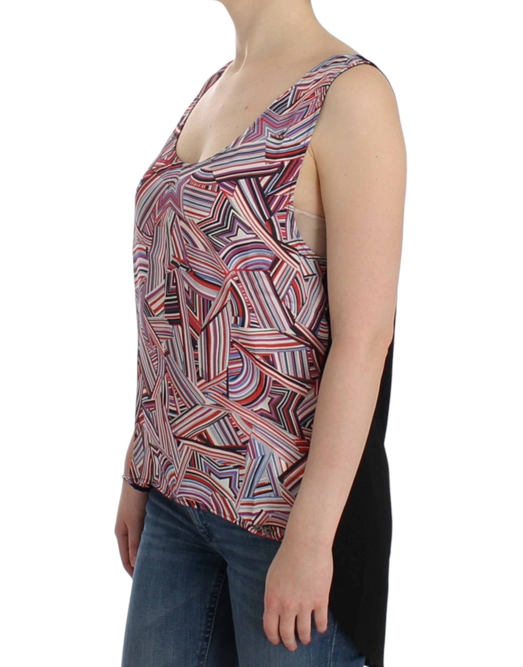 Costume National Chic sleeveless multicolor top